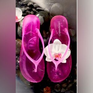 Jeffrey Campbell - Beach Jelly Flip Flops - Hot Pink - Size 9 - NWT